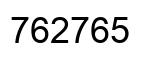 Number 762765 black image