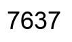 Número 7637 imagen negro