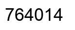 Number 764014 black image