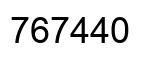 Number 767440 black image