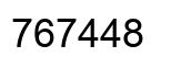 Number 767448 black image