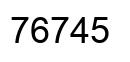 Número 76745 imagen negro
