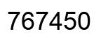 Número 767450 imagen negro