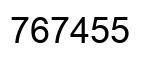 Número 767455 imagen negro