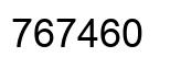 Número 767460 imagen negro