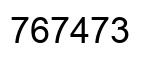 Number 767473 black image