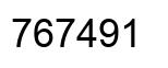 Number 767491 black image