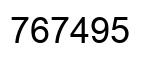 Number 767495 black image