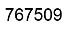 Número 767509 imagen negro