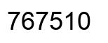 Number 767510 black image
