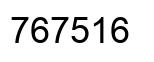 Number 767516 black image