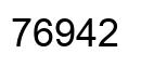 Number 76942 black image