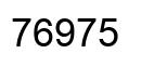 Número 76975 imagen negro