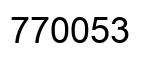 Number 770053 black image