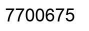 Número 7700675 imagen negro