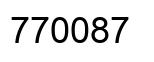 Número 770087 imagen negro