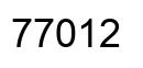 Number 77012 black image