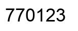Número 770123 imagen negro