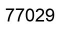 Number 77029 black image