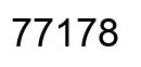 Number 77178 black image