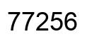 Número 77256 imagen negro