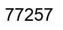 Número 77257 imagen negro