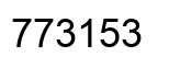 Number 773153 black image