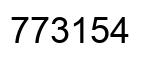 Number 773154 black image