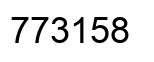 Number 773158 black image
