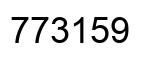 Number 773159 black image
