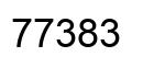 Number 77383 black image