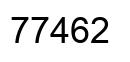 Number 77462 black image