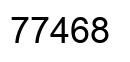 Number 77468 black image