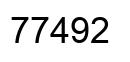 Número 77492 imagen negro