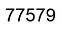 Number 77579 black image