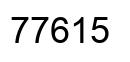 Número 77615 imagen negro