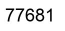 Number 77681 black image