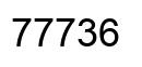 Number 77736 black image