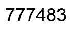 Número 777483 imagen negro