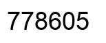 Number 778605 black image