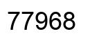 Number 77968 black image