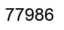 Número 77986 imagen negro