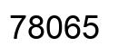 Number 78065 black image