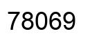 Number 78069 black image