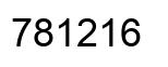 Number 781216 black image
