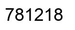Number 781218 black image
