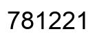 Number 781221 black image