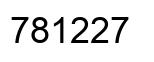 Número 781227 imagen negro