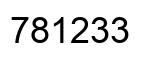 Número 781233 imagen negro