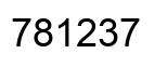 Number 781237 black image